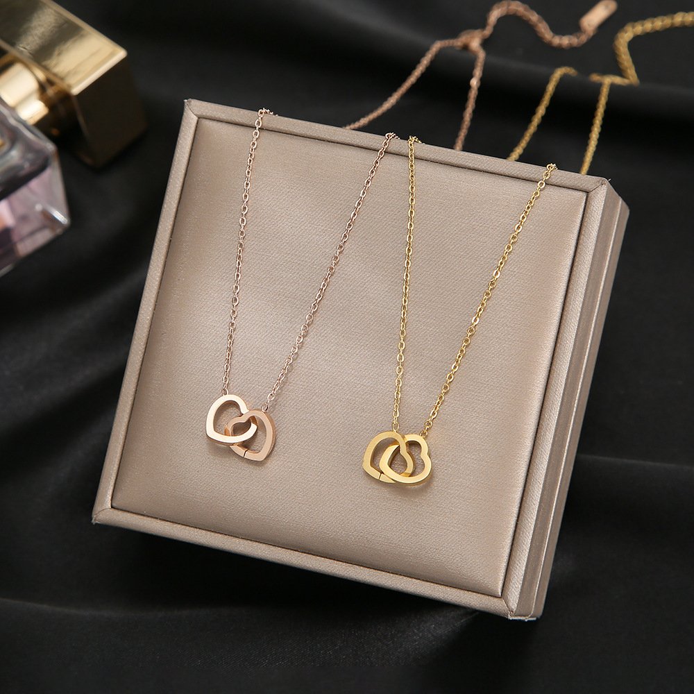 Rotating Valentine's Day Preserved Soap Flower Rose Ring Necklace Packaging Jewelry Gift Box for Present