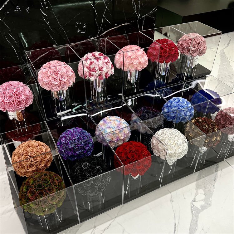 Wholesale Multi-color Gift Box Real Natural Long Life Lasting Everlasting Immortal Forever Eternal Preserved Roses Flowers