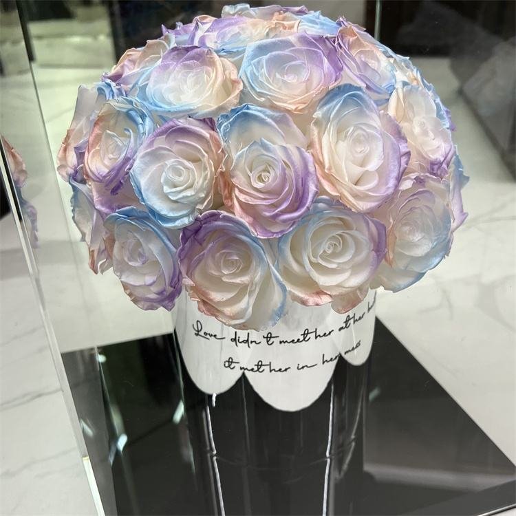 Wholesale Multi-color Gift Box Real Natural Long Life Lasting Everlasting Immortal Forever Eternal Preserved Roses Flowers