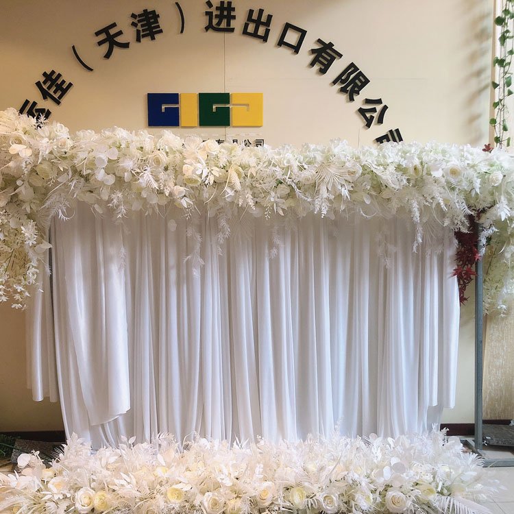 GIGA Luxury Table Runner 3ft 6ft Long Silk Preserved Flowers Unique Wedding Decoration High Design Parties New Year's