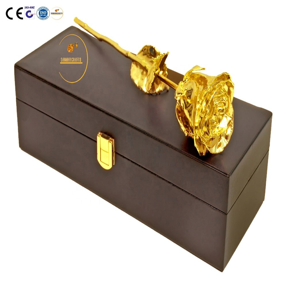 Hot Gift 24K Gold Dipped Rose Preserved Flower for Wedding