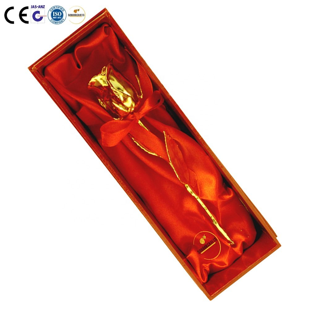 Hot Gift 24K Gold Dipped Rose Preserved Flower for Wedding
