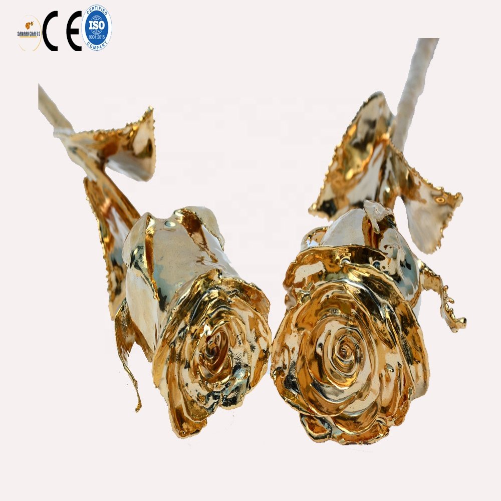 Hot Gift 24K Gold Dipped Rose Preserved Flower for Wedding