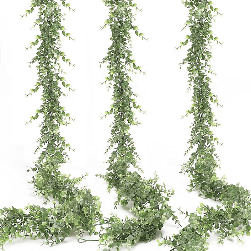 Wedding Backdrop Arch Wall Table Decorative Artificial Eucalyptus Garland Vine Greenery for Christmas & Valentine's Day Party