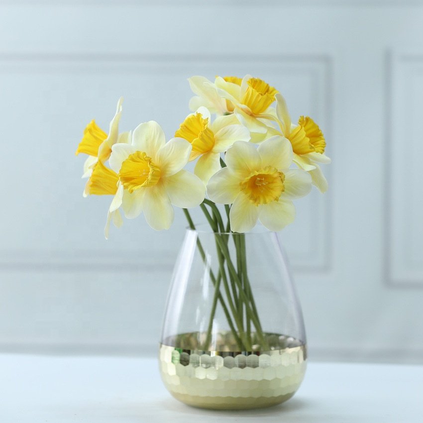High Quality 15" Real Touch Narcissus Flower Artificial Daffodil Flowers For Home Wedding Party Hotel Decoration