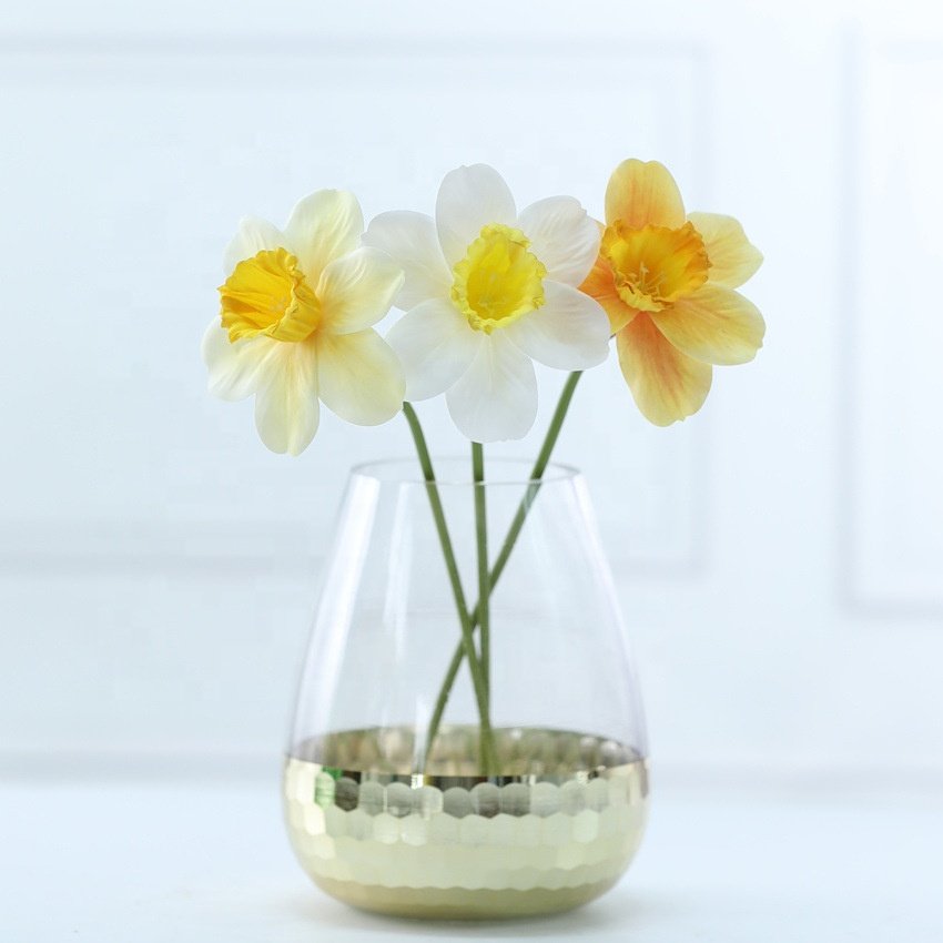 High Quality 15" Real Touch Narcissus Flower Artificial Daffodil Flowers For Home Wedding Party Hotel Decoration