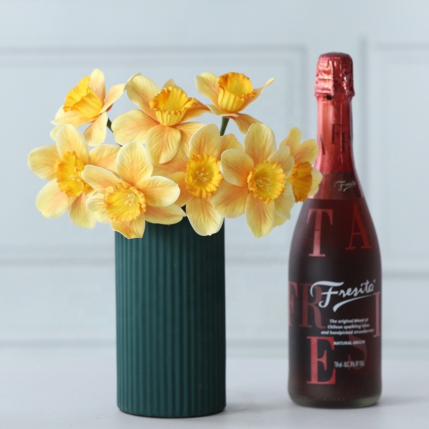 High Quality 15" Real Touch Narcissus Flower Artificial Daffodil Flowers For Home Wedding Party Hotel Decoration