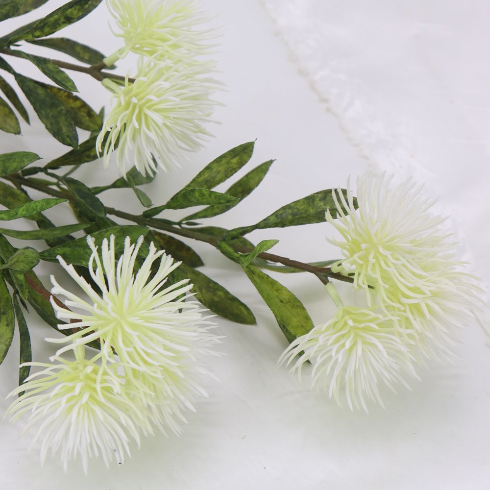 Direct Deal 98cm Single Branch Artificial Cuiyun Grass Flowers Wedding Decoration Preserved Plants Needle Cushion Two Flower