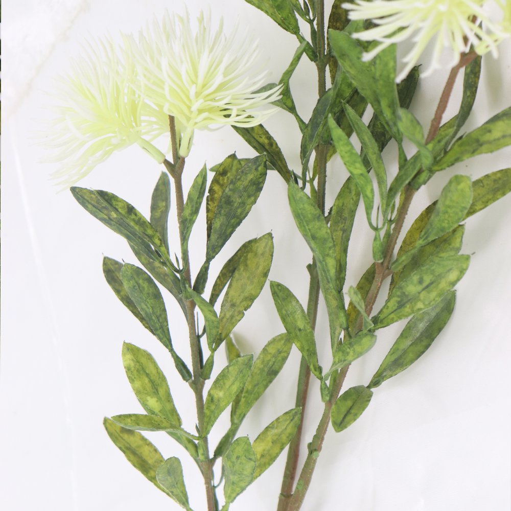 Direct Deal 98cm Single Branch Artificial Cuiyun Grass Flowers Wedding Decoration Preserved Plants Needle Cushion Two Flower