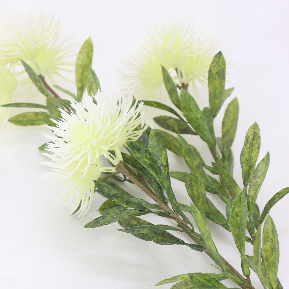 Direct Deal 98cm Single Branch Artificial Cuiyun Grass Flowers Wedding Decoration Preserved Plants Needle Cushion Two Flower