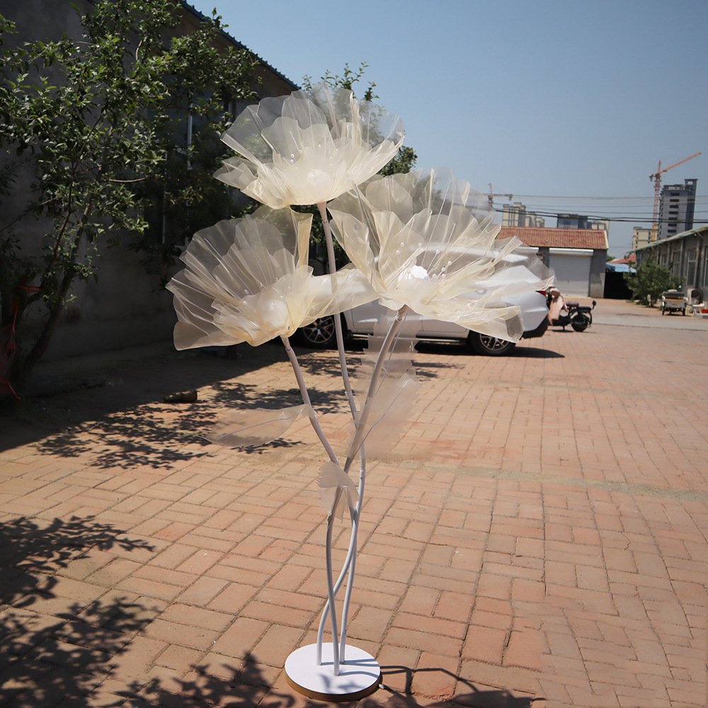 Artificial Large Silk Poppy Flower Wedding Outdoor Decoration Party Accessories Photography Backdrop Natural Preserved Flowers