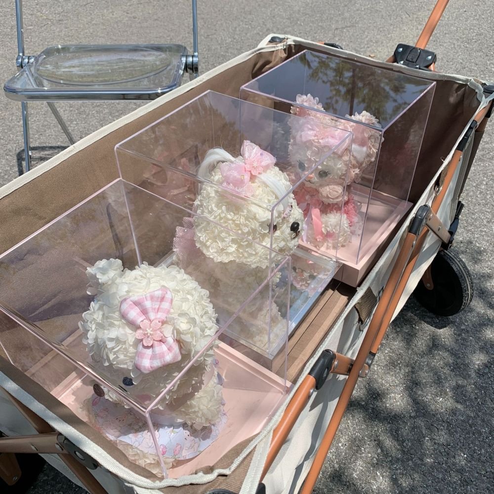 China Wholesale Maltese Dog Preserved Flower Hydrangea Cuter Than Bear Dog With Box Gift