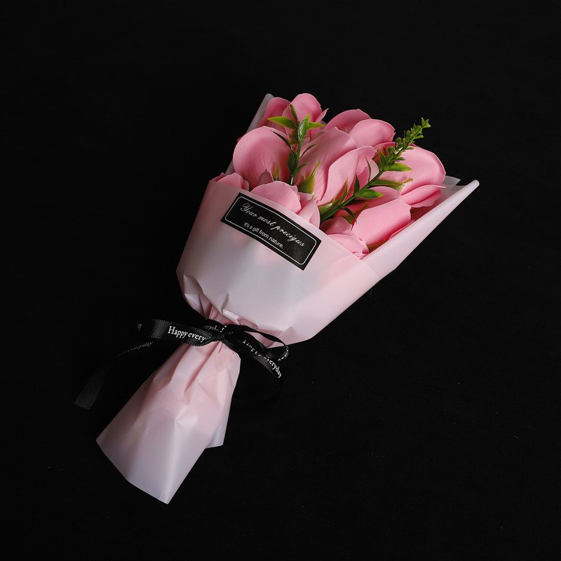 Forever Red Pink Rose Valentines Day Gift 2024 Bunch Preserved Roses Soap Artificial Flowers 2024