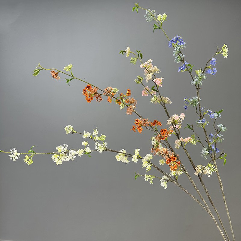 Y-H164 Wholesale Artificial Fontanesia Branches Flowers Faux Fontanesia Snow Willow Artificial Plants For Wedding Home Decor