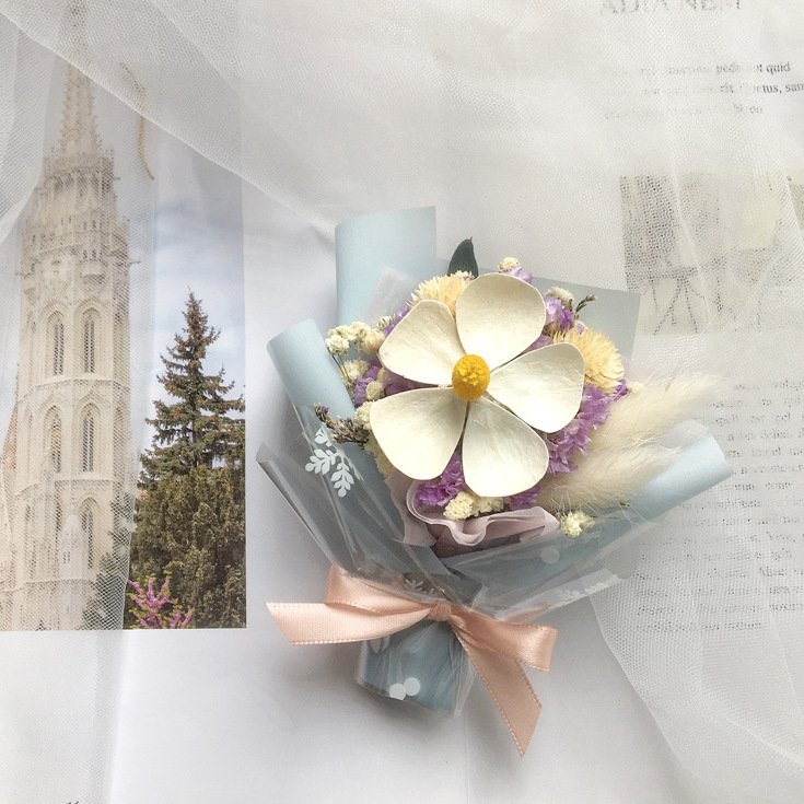 Colorful Luxury Mini Natural Dried Flower Bouquet For Decoration Valentine'S Day Gift Diy Handmade Material Dried Flower