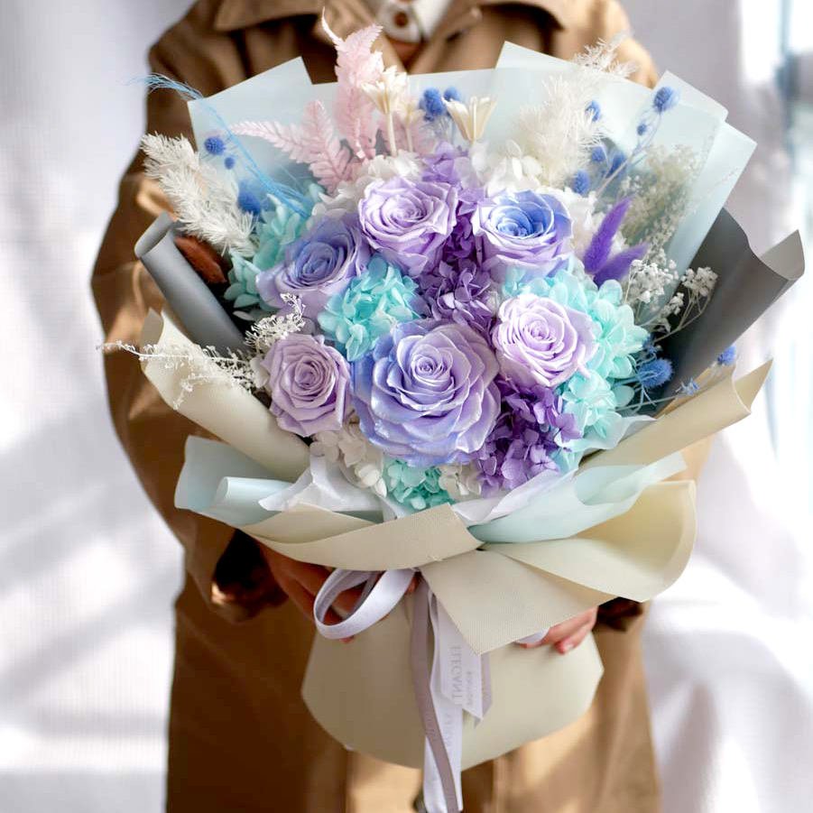 Cheap and Affordable Preserved Roses Wedding Bouquet Christmas Valentine's Day Thanksgiving-a Stylish Gift