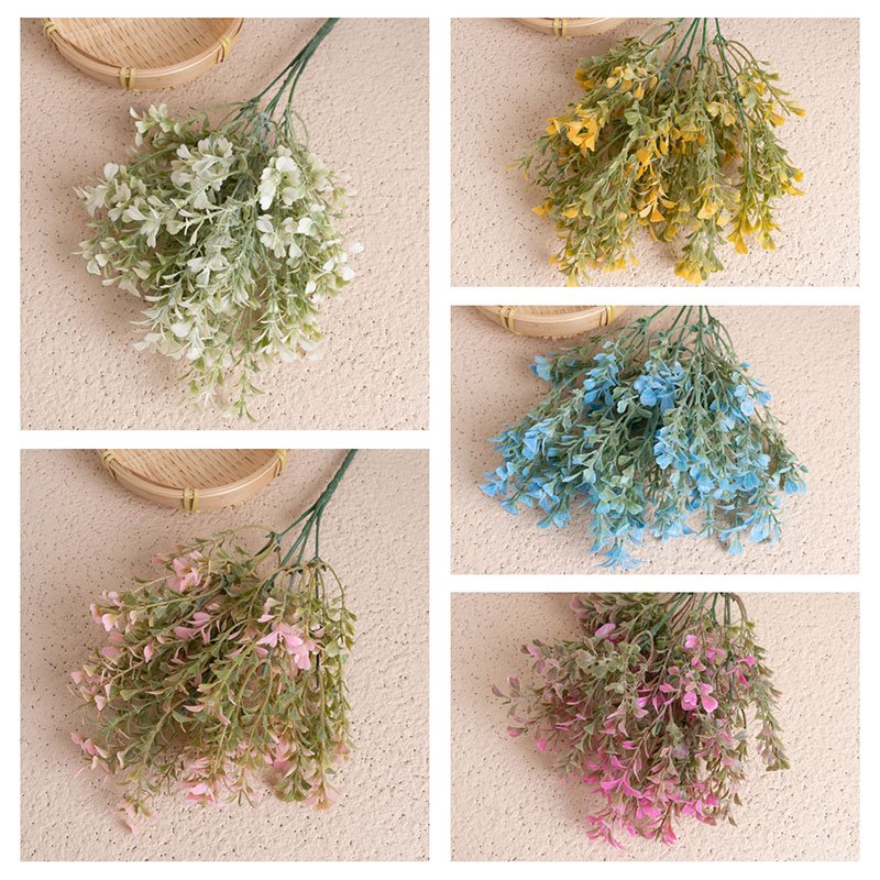 Simulation wedding Artificial Grass Bouquet artificial Plastic Clover indoor gifts