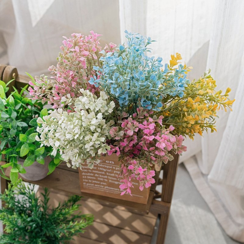 Simulation wedding Artificial Grass Bouquet artificial Plastic Clover indoor gifts