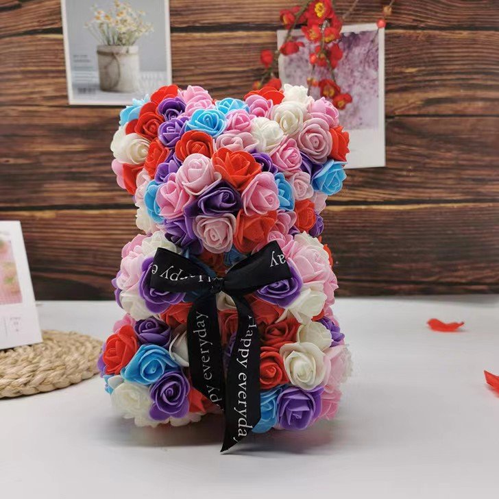 BLH New Product Ideas 2023 Gift Valentines' Day Rose Bear Gift Bear Roses Foam Best gift for Valentine's day