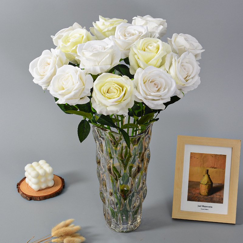 Silk Bouquet Artificial Flowers Cheap Flowers For Home Wedding Decorative Flowers Hot Sale Preserved Rose Pink