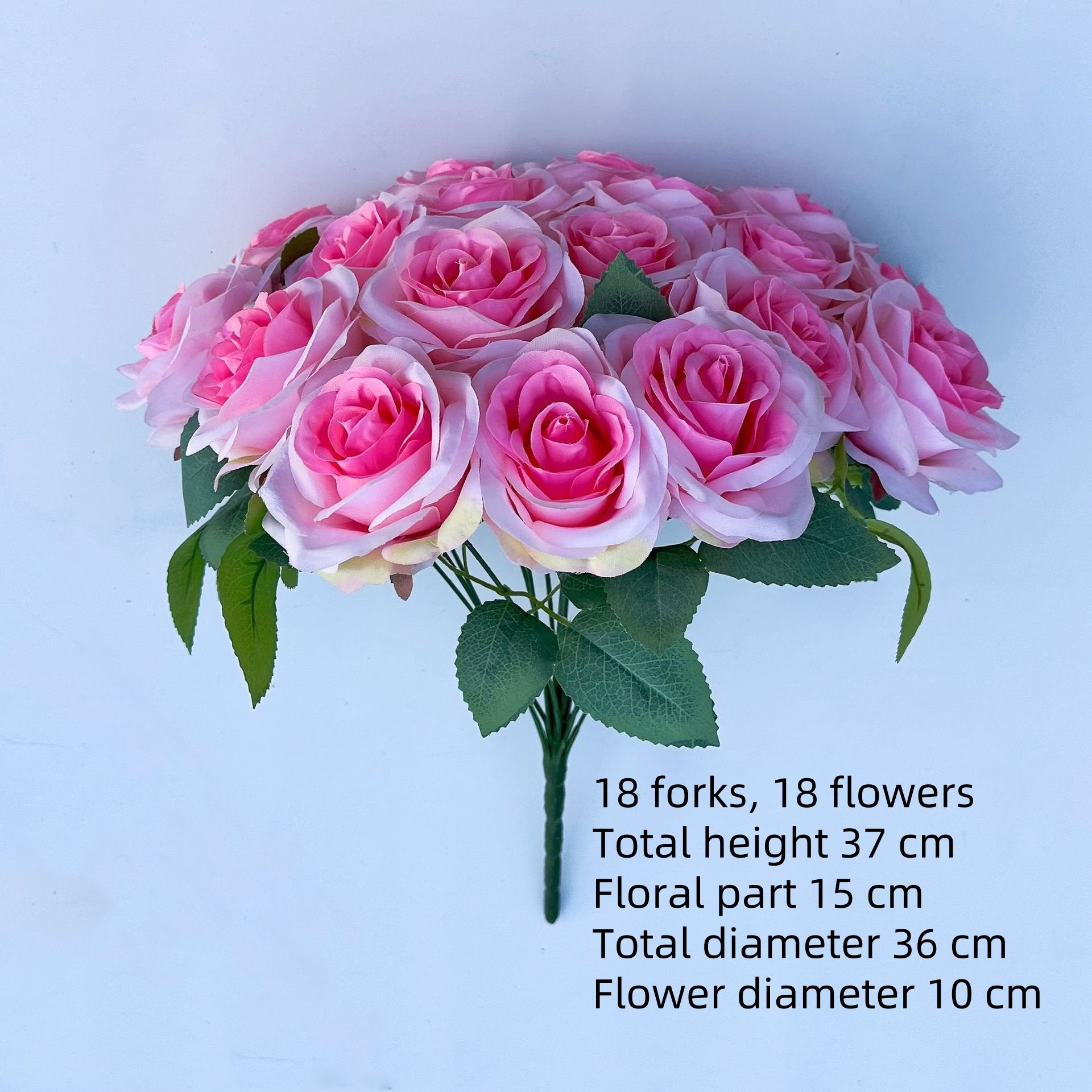 Factory bulk wholesale high quality Artificial 18 heads velvet roses flower red white custom real touch rose decorative flowers
