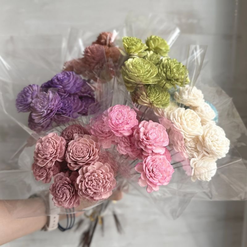 10pcs/bundle 4cm Sola Wood Flower Air Freshener Reed Fiffuser Home Flower Arrangement Desktop Decoration Diffuser