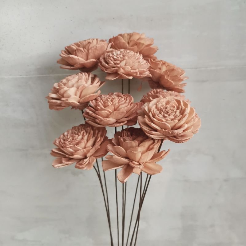 10pcs/bundle 4cm Sola Wood Flower Air Freshener Reed Fiffuser Home Flower Arrangement Desktop Decoration Diffuser