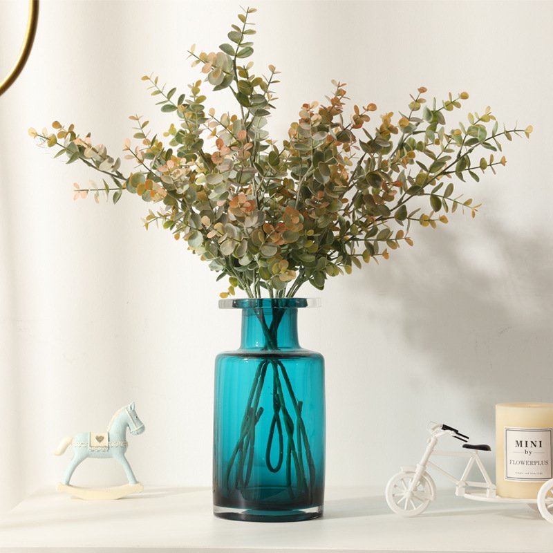 Simulated Eucalyptus Money Leaf Home Wedding Decoration Artificial Flower Green Plant Single Branch Eucalyptus Leaf Plant