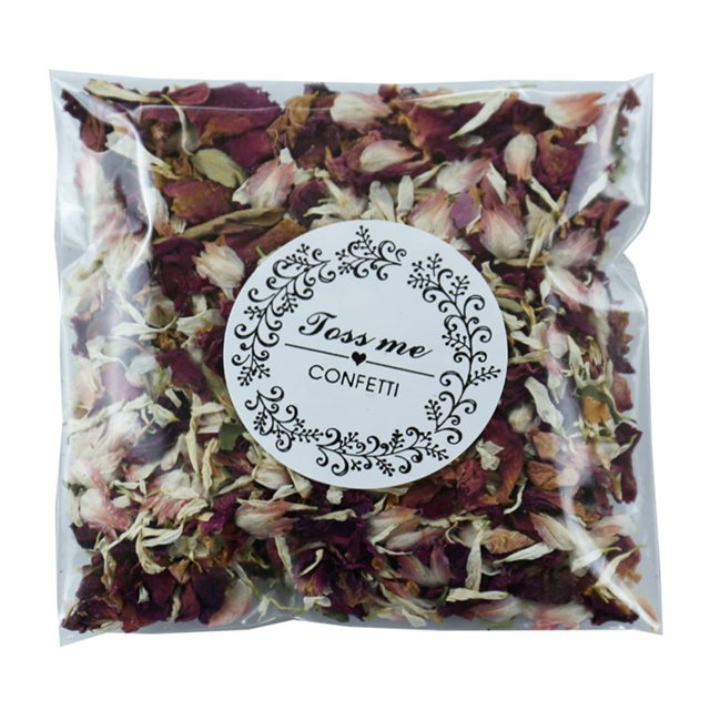 Organic Natural Dried Red & White Rose Petals Confetti Flowers for Bath & Wedding Decorative Lavender Rose Petals Home Occasion