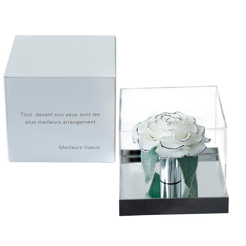 New design A super large handmade Preserved flower Acrylic Box Creative Valentine's Day Gift Eternal Rose