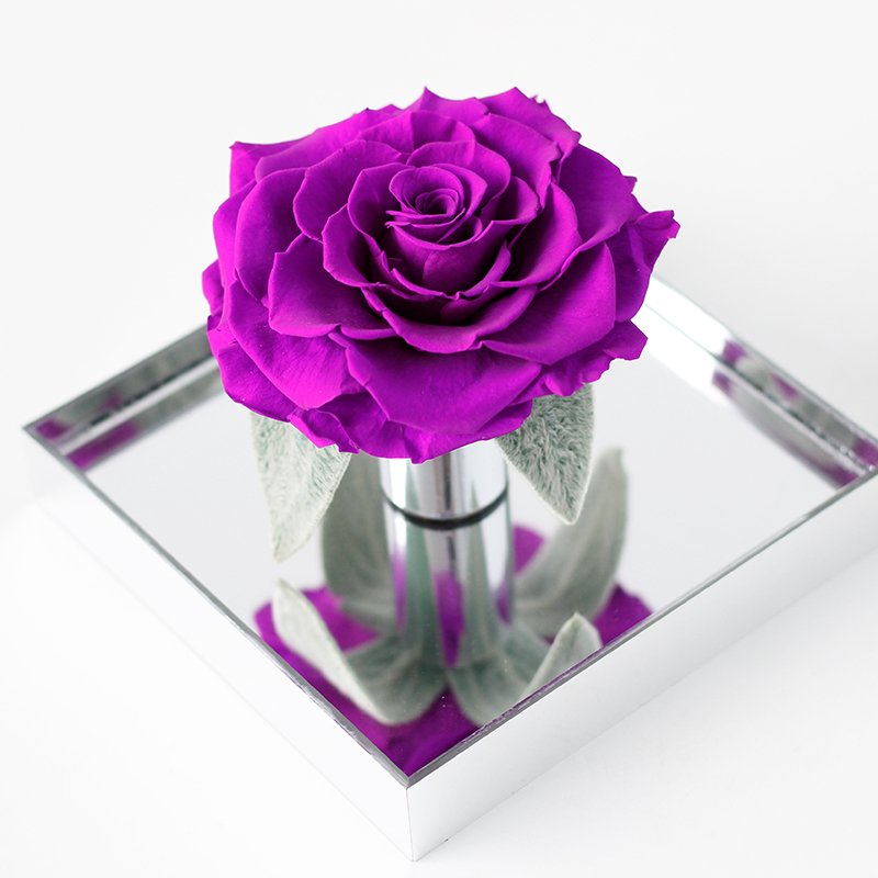 New design A super large handmade Preserved flower Acrylic Box Creative Valentine's Day Gift Eternal Rose