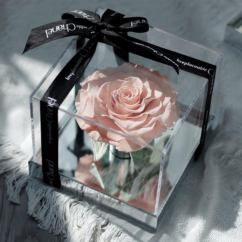 New design A super large handmade Preserved flower Acrylic Box Creative Valentine's Day Gift Eternal Rose