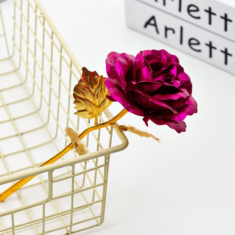 24K gold foil rose wedding creative gift Valentine's Day gift