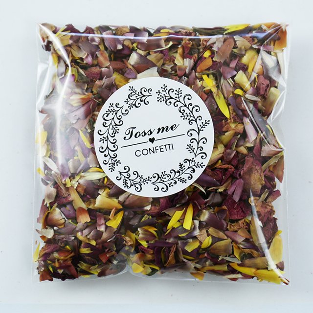 Natural Dry Petal Red Rose Confetti White Dried Rose Flower Petals Preserved for Bath Wedding & Christmas Decor