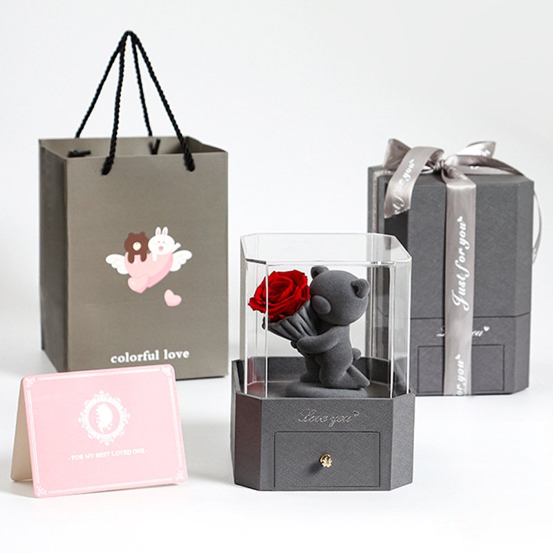Preserved roses Wholesale Customized Logo rose gift Stabilized Forever Eternal immortal In box