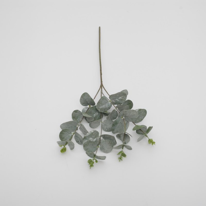 Wholesale Grey Green Silk Plastic Artificial Eucalyptus Leaves Branches Flower Arrangement for Home Office Wedding Banquet Decor