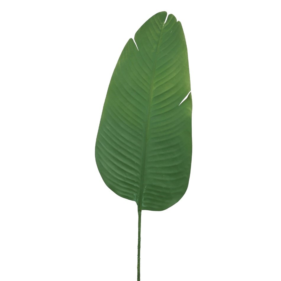 artificial palm tree leaves factory wholesale natural touch green pu palm plant leaves decor dried artificial banana leaf