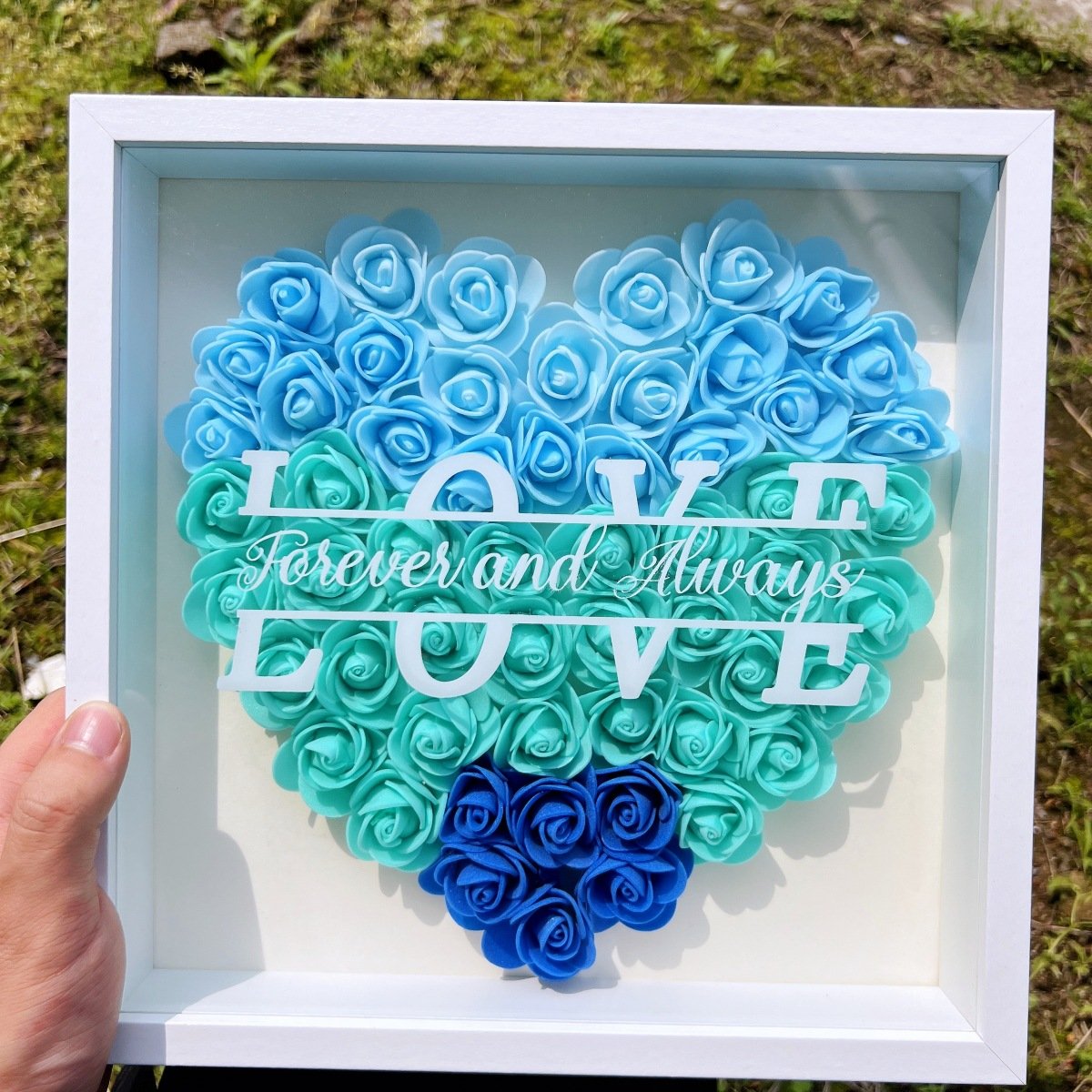 2024 New Model Preserved Roses Decorative Frame Heart Shape Roses