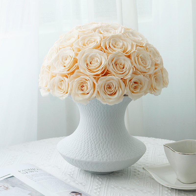 Factory Wholesale Christmas Day Gifts Preserved Flower Ecuador Eternal Floral Deco Long Lasting Real Preserved Rose In Vase