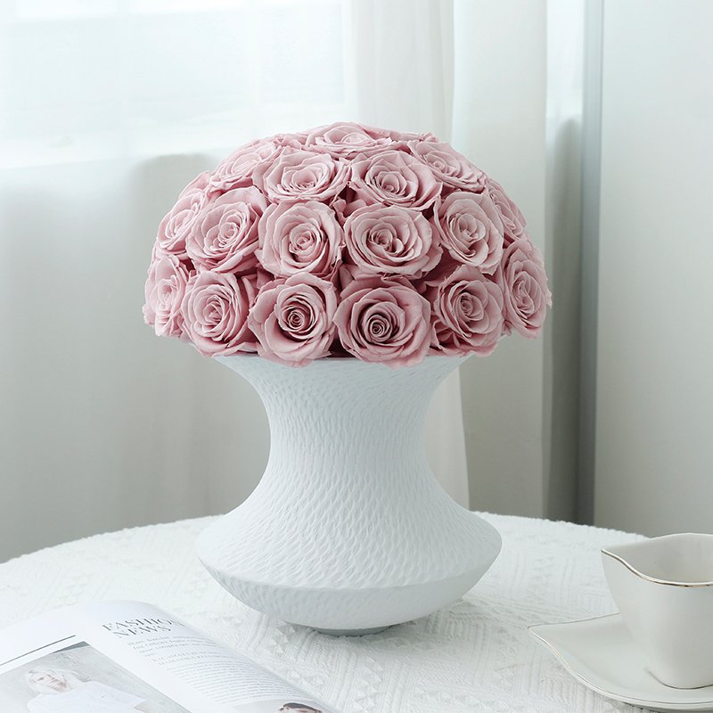 Factory Wholesale Christmas Day Gifts Preserved Flower Ecuador Eternal Floral Deco Long Lasting Real Preserved Rose In Vase