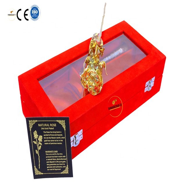 2022 Beautiful Gold Plated Gold Rose With Special Gift Box