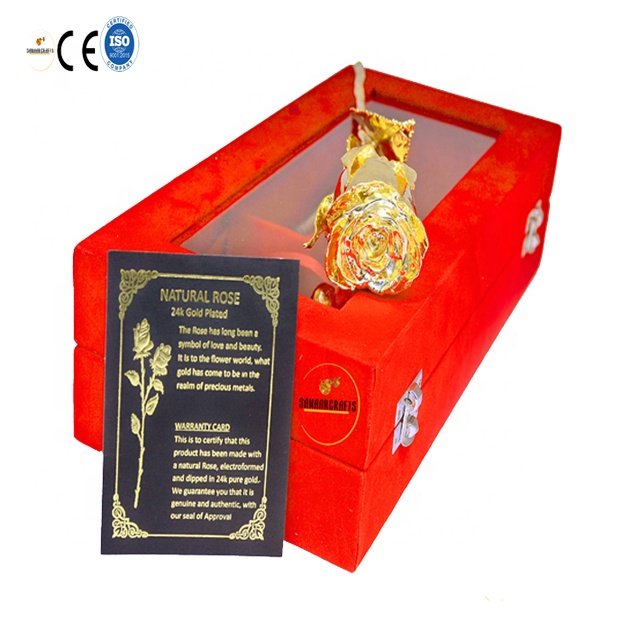 2022 Beautiful Gold Plated Gold Rose With Special Gift Box