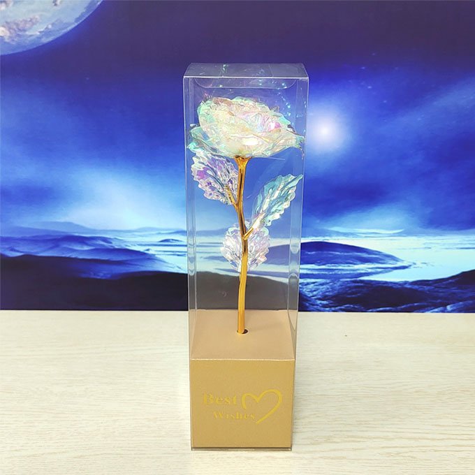 24k Gold Rose Flower,Fresh Rose Dipped In 24 Karat Gold,Natural Shape Rose Flower Gift For Her On Wedding Anniversary