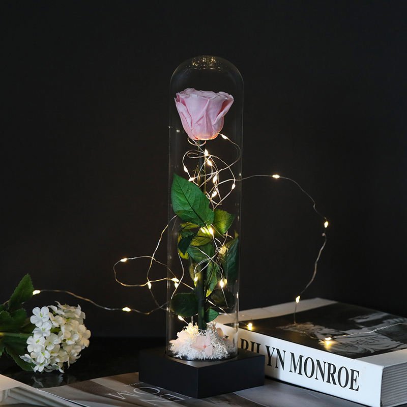2024 New Hot Selling Eternal Rose Preserved Flower Forever Roses In Glass Dome