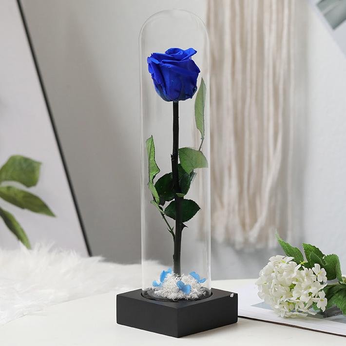 2024 New Hot Selling Eternal Rose Preserved Flower Forever Roses In Glass Dome