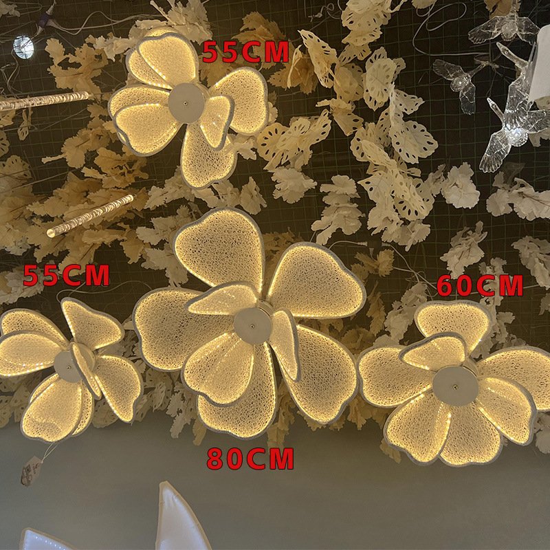 Wedding Events Decoration Giant LED Flower Road Lead Outdoor Indoor Aisle Weddings Stage Decor Road Lead Lights