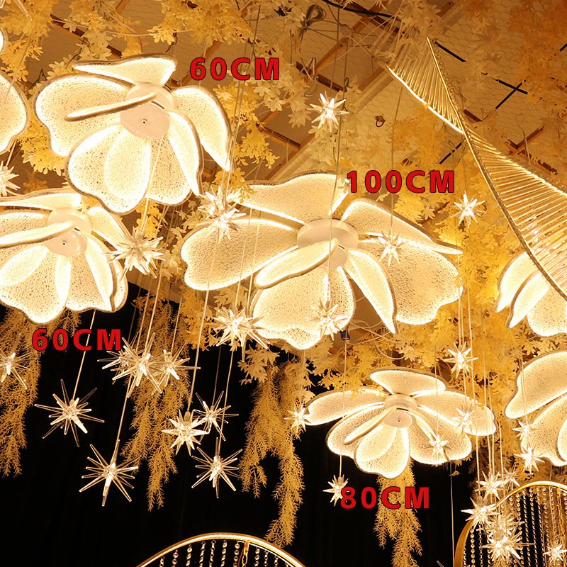 Wedding Events Decoration Giant LED Flower Road Lead Outdoor Indoor Aisle Weddings Stage Decor Road Lead Lights