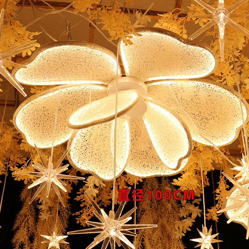 Wedding Events Decoration Giant LED Flower Road Lead Outdoor Indoor Aisle Weddings Stage Decor Road Lead Lights