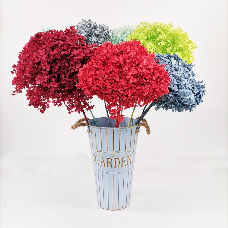 SumFlora Wedding decoration beautiful red immortal flower preserved flower hydrangea