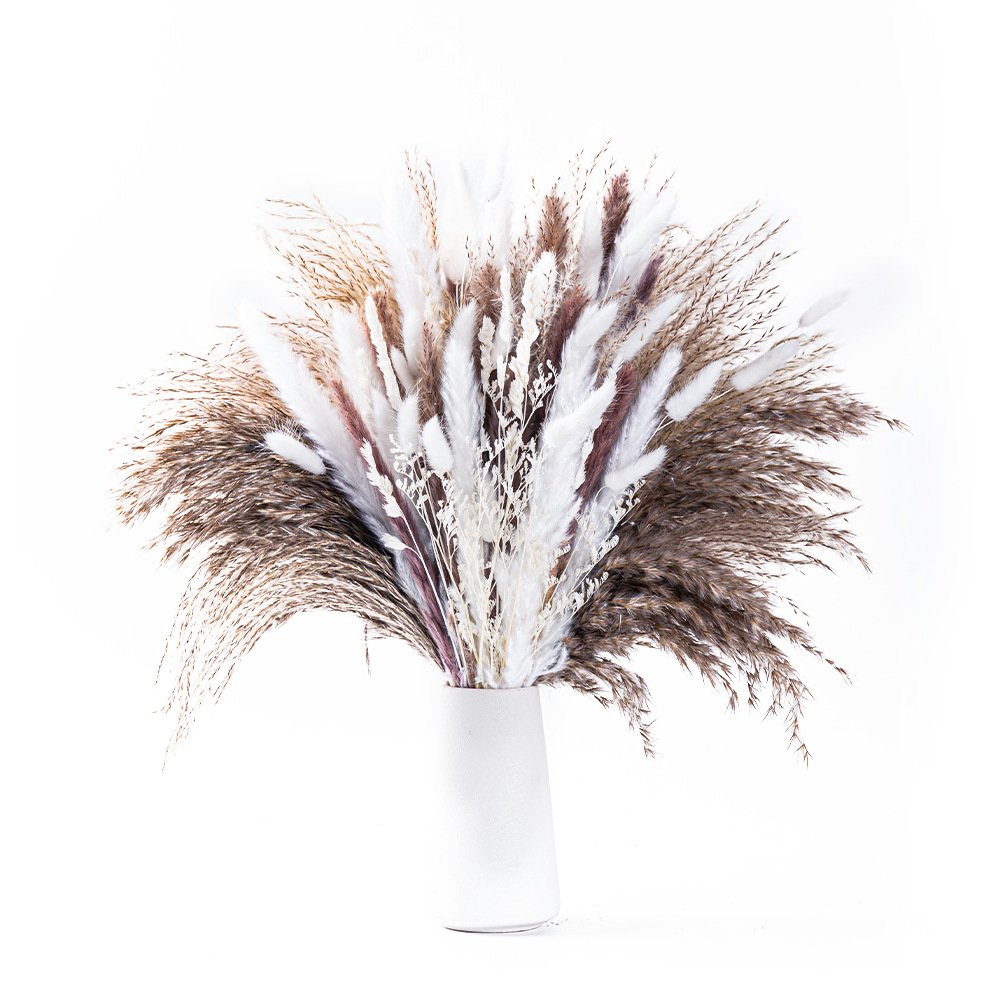 45cm Natural Dried Flowers Reed Real Flower Bouquet Pampas Grass for wedding decoration
